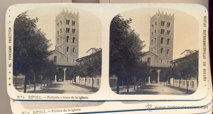 Fotografia antiga: 12 VISTAS ESTEREOSCOPICAS DE ESPA&Ntilde;A.- RIPOLL.- ED. ALBERTO MART&Iacute;N.