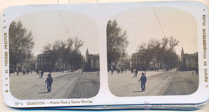 Fotografia antiga: 24 VISTAS ESTEREOSCOPICAS DE ESPA&Ntilde;A.- GRANADA.- ED. ALBERTO MART&Iacute;N.