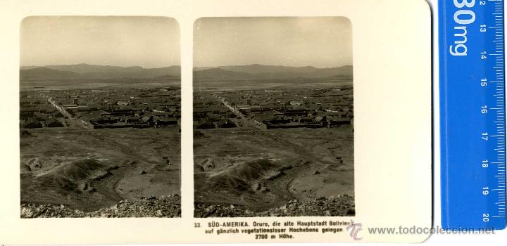 Fotografia antiga: BOLIVIA,  BELLA VISTA ESTEREOSC&Oacute;PICA DE CIUDAD ORURO