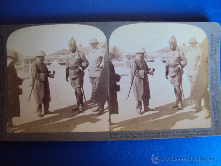 Fotografia antiga: (ES-816)FOTOGRAFIA ESTEREOSCOPICA DEL PRINCIPE DE GALES EN LA INDIA 1906