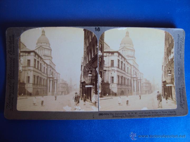 Fotografia antiga: (ES-820)FOTOGRAFIA ESTEREOSCOPICA DE LA UNIVERSIDAD,AL N.N.O.EDIMBURGO,ESCOCIA