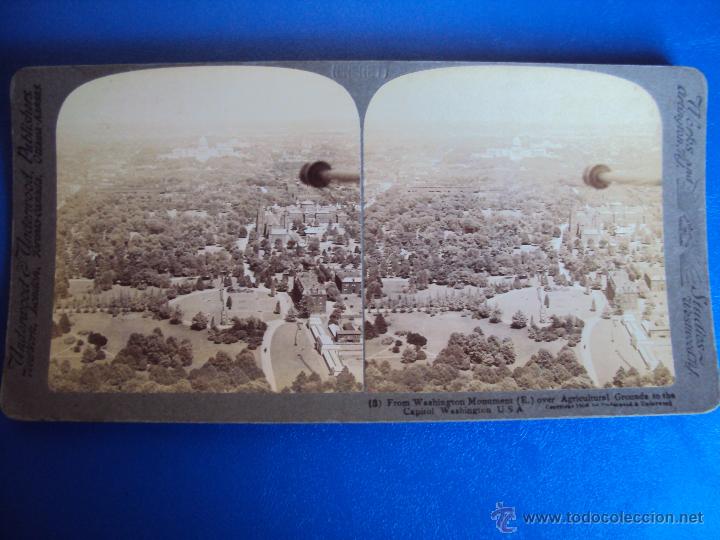 Fotografia antiga: (ES-849)FOTOGRAFIA ESTEREOSCOPICA DE VISTA HACIA EL ESTE DEL MONUMENTO WASHINGTON