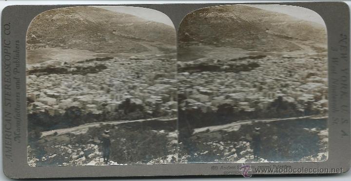 Fotografia antiga: vista estereoscopica Palestina, 1901
