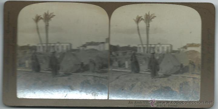 Fotografia antiga: vista estereoscopica Nilo, Egipto.