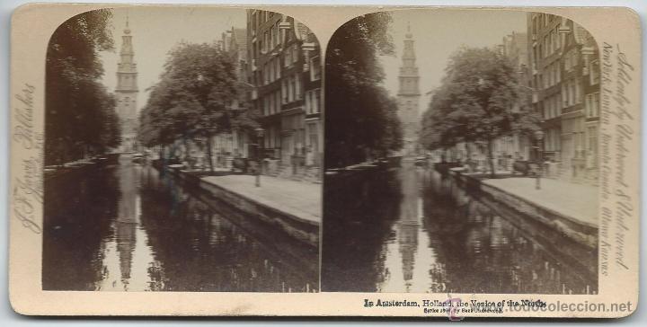 Fotografia antiga: vista estereoscopica Amsterdan 1894
