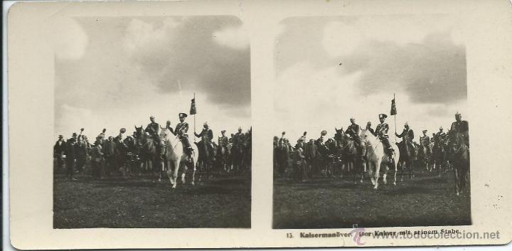 Fotografia antiga: Lote de 13 vistas estereoscopicas maniobras 1912/1914 Kaiserman&ouml;ver