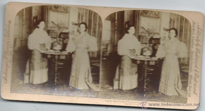 Fotografia antica: vista estereoscopica filipinas 1899