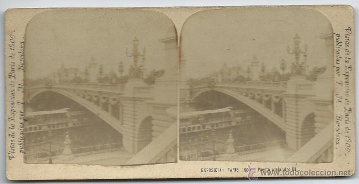 Fotografia antiga: lote de 8  vistas estereoscopicas exposici&oacute;n de Paris 1900