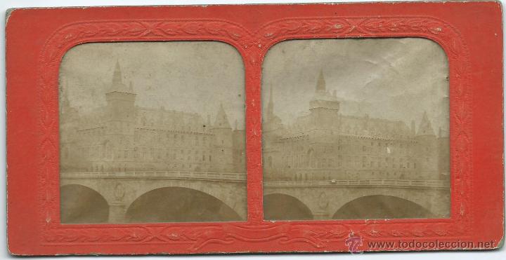 Fotografia antiga: vista estereoscopica Paris, 1870.