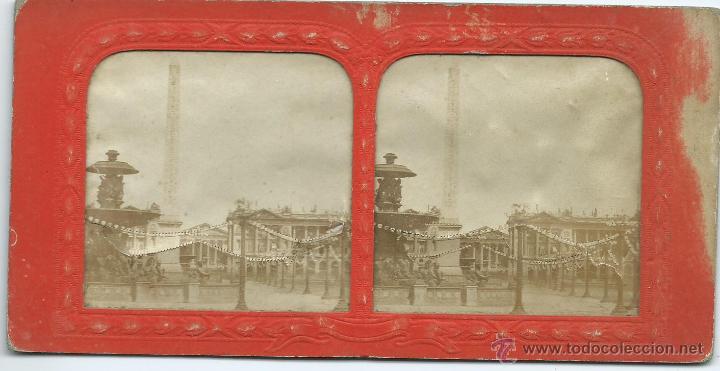 Fotografia antiga: vista estereoscopica Paris, 1870.
