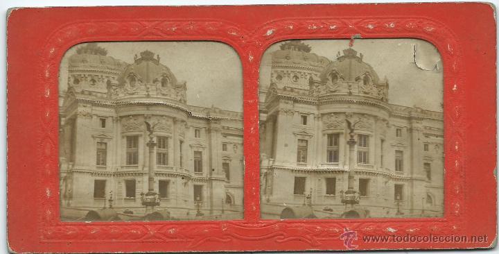 Fotografia antiga: vista estereoscopica Paris, 1870.