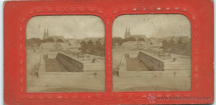 Fotografia antiga: vista estereoscopica Paris, 1870.