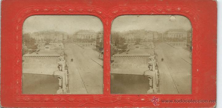 Fotografia antiga: vista estereoscopica Paris, 1870.