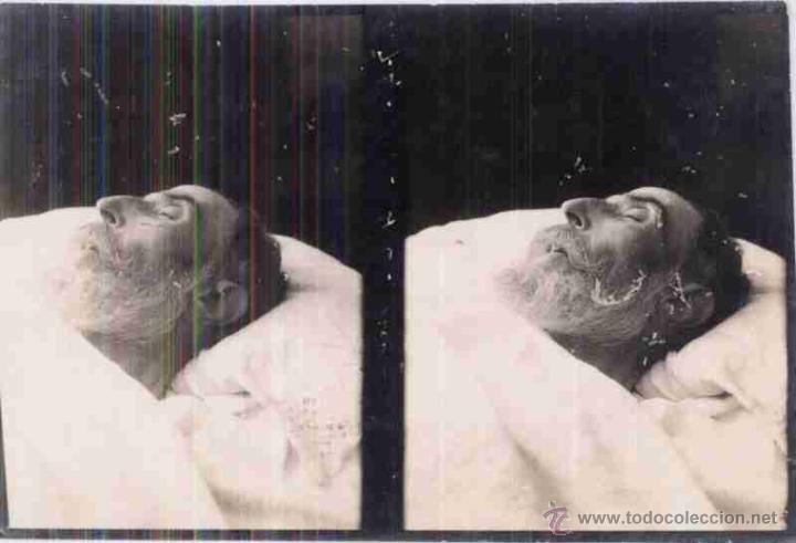 Photographie ancienne: FOTOGRAFIA ESTEREOSCOPICA POST MORTEM HOMBRE MUERTO PRINCIPIOS S. XX POSTMORTEM DIFUNTO FUNERARIO