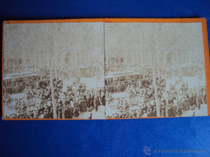 Fotografia antiga: (ES-602)FOTOGRAFIA ESTEREOSCOPICA DE BARCELONA-TRANVIAS