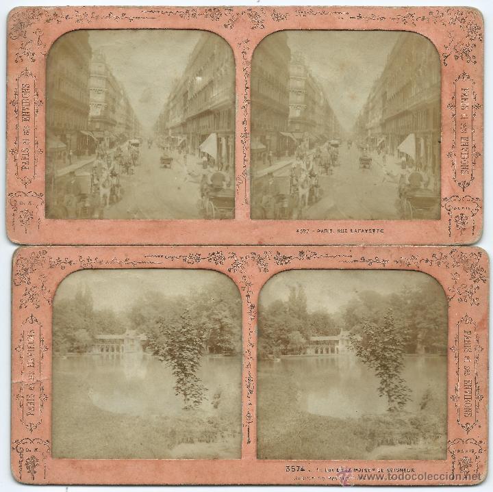 Fotografia antica: 5 vistas estereoscopicas Paris, 1900.