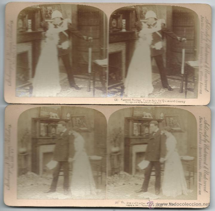 Fotografia antica: 8 vistas estereoscopicas escenas, 1900.