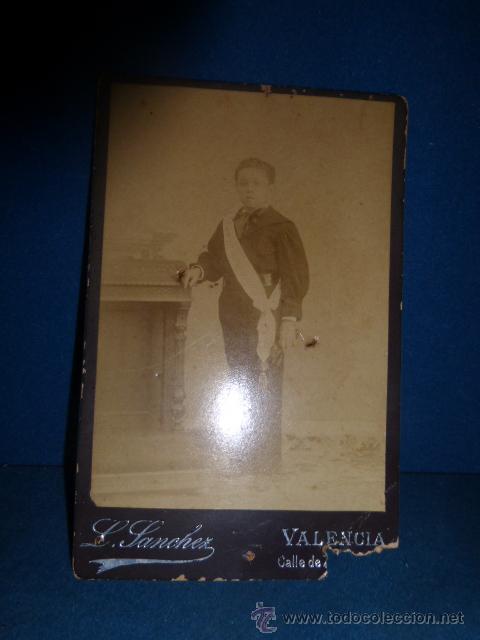 Photographie ancienne: ANTIGUA FOTOGRAFIA DEL FOTOGRAFO VALENCIANO L. SANCHEZ, FECHADA DICIEMBRE DE 1898