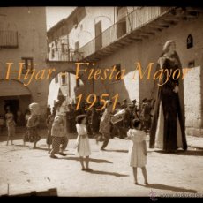Fotografía antigua: HIJAR - TERUEL - FIESTA MAYOR 1951 - 3 NEGATIVOS DE CELULOIDE