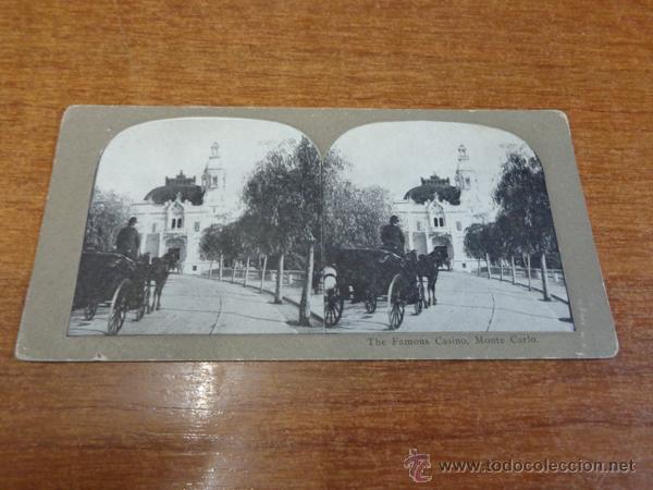 Fotografia antiga: FOTOGRAF&Iacute;A ESTEREOSC&Oacute;PICA. THE FAMOUS CASINO, MONTE CARLO. PRINCIPIOS S. XX