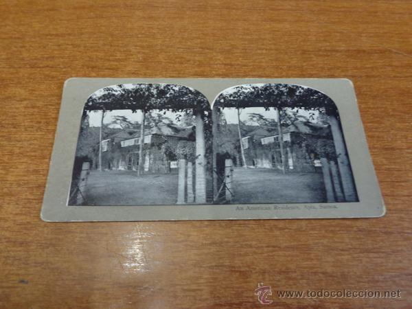 Fotografia antiga: FOTOGRAF&Iacute;A ESTEREOSC&Oacute;PICA. AN AMERICAN RESIDENCE, APIA, SAMOA. PRINCIPIOS S. XX