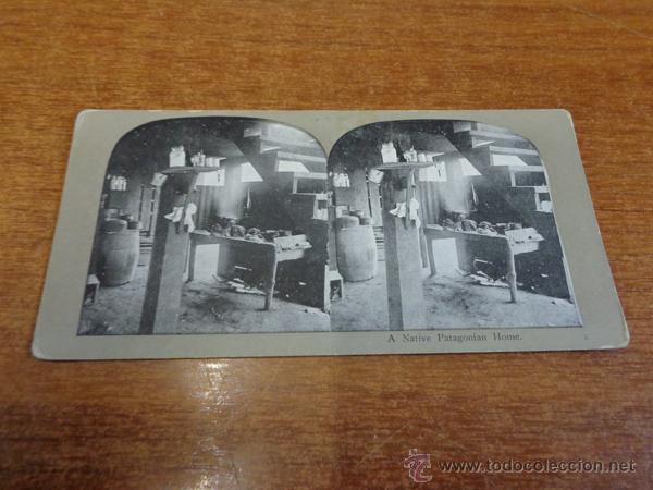 Fotografia antiga: FOTOGRAF&Iacute;A ESTEREOSC&Oacute;PICA. A NATIVE PATAGONIAN HOME. PRINCIPIOS S. XX
