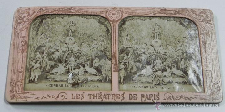 Photographie ancienne: FOTOGRAFIA ESTEREOSCOPICA DE LES THEATRES de PARIS, CENDRILLON, LE LAC D&acute;AZUR, ED. BK. PARIS, MIDE 1