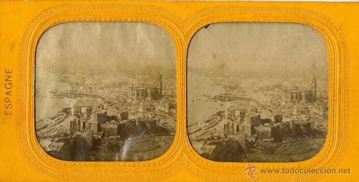 Fotograf&iacute;a antigua: Panorama de M&aacute;laga. Tissue. - Foto 1
