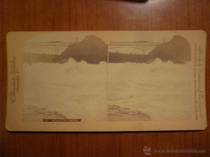 Fotografia antica: Antigua fotograf&iacute;a estereoscopica. Las cataratas del Niagara. Underwood & Underwood