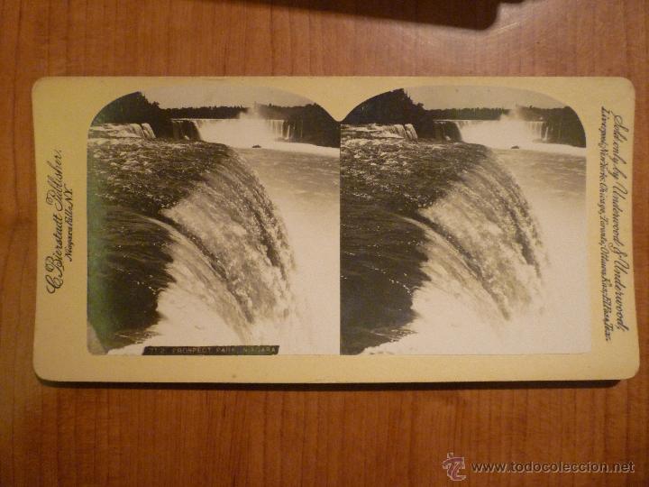 Fotografia antica: FOTOGRAFIA ESTEREOSCOPICA DE LAS CATARATAS DEL NIAGARA POR UNDERWOOD & UNDERWOOD