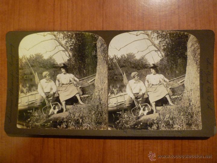 Photographie ancienne: FOTOGRAFIA ESTEREOSCOPICA PAREJA A&Ntilde;O 1900 POR Y. YOUNG DE AMERICAN STEREOSCOPIC CO.