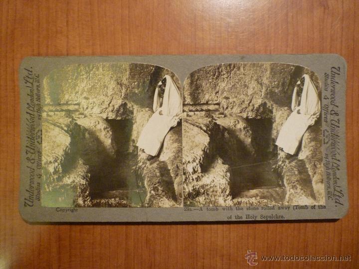 Fotografia antiga: FOTOGRAFIA ESTEREOSCOPICA DE TUMBA DEL SANTO SEPULCRO POR UNDERWOOD&UNDERWOOD