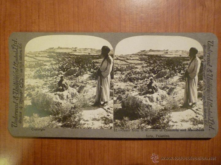 Fotografia antica: FOTOGRAFIA ESTEREOSCOPIA DE NI&Ntilde;O EN LUGAR DE PALESTINA POR UNDERWOOD&UNDERWOOD