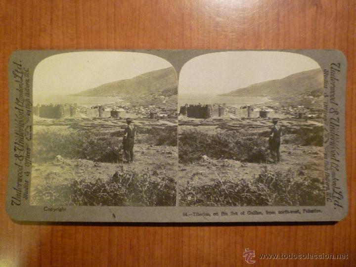 Fotografia antica: FOTOGRAFIA ESTEREOSCOPIA DE TIBERIAS EN PALESTINA POR UNDERWOOD&UNDERWOOD