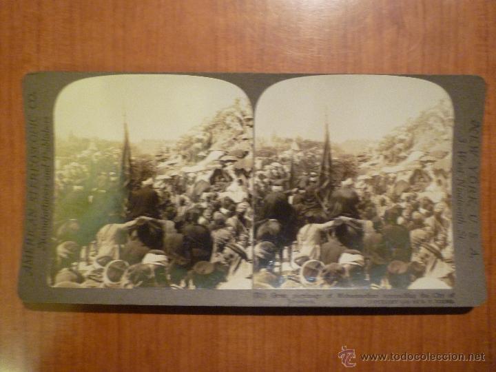 Fotografia antica: FOTOGRAFIA ESTEREOSCOPIA PEREGRINAJE A LA CIUDAD DE JERUSALEM A&Ntilde;O 1900 POR UNDERWOOD&UNDERWOOD