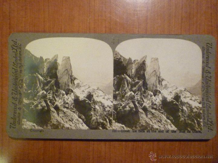 Fotografia antiga: FOTOGRAFIA ESTEREOSCOPICA DE UN ICEBERG EN EL MAR DE HIELO POR UNDERWOOD&UNDERWOOD