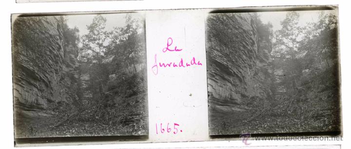 Fotografia antica: LA FURADADA, CRISTAL POSITIVO ESTEREOSCOPICA, MIDE 10,6 X 4,3 CMS.