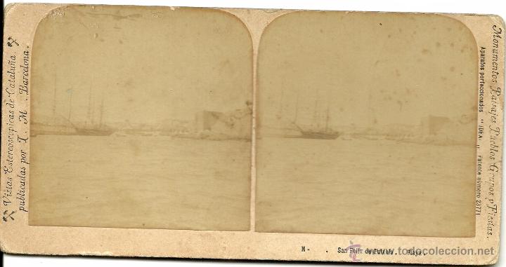 Photographie ancienne: (ES-0905)FOTOGRAFIA ESTEREOSCOPICA DE SAN FELIU DE GUIXOLS-PLAYA