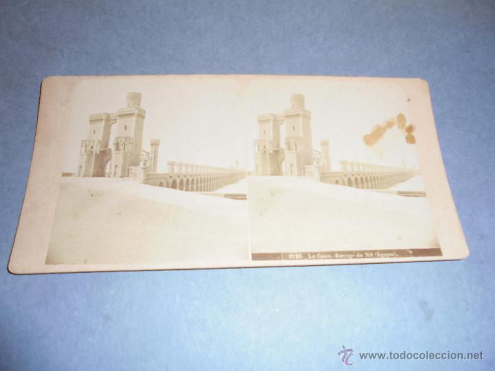 Fotograf&iacute;a antigua: ESTEREOSC&Oacute;PICA - EGIPTO - 8725 LE CAIRE BARRAGE DU NIL (EGYPTE)