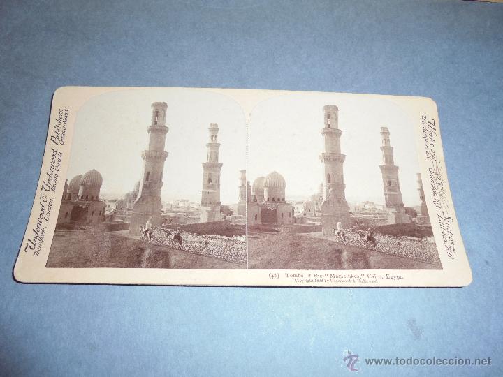 Fotograf&iacute;a antigua: ESTEREOSC&Oacute;PICA - EGIPTO - 1896 (48) TOMBS OF THE MAMELUKES ,CAIRO BY UNDERWOOD & UNDERWOOD