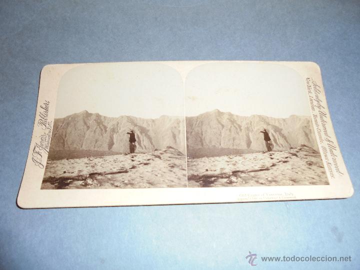 Fotograf&iacute;a antigua: ESTEREOSC&Oacute;PICA - ITALIA - EL VIEJO CR&Aacute;TER DEL VESUVIO , ITALIA -59