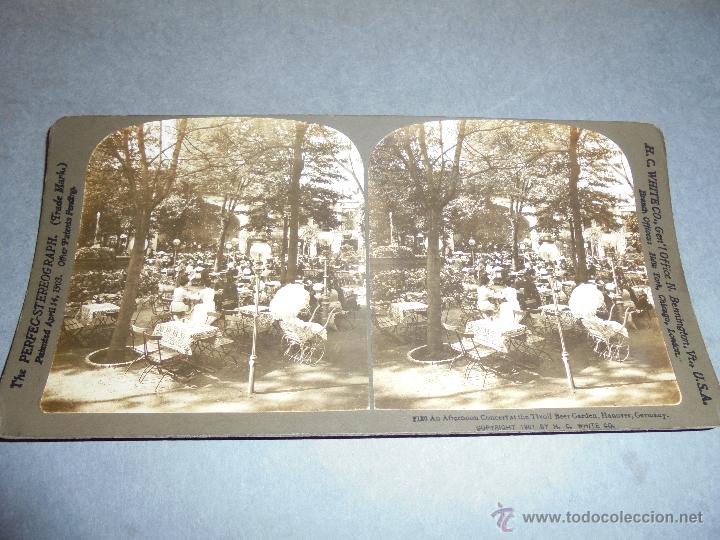 Fotograf&iacute;a antigua: ESTEREOSC&Oacute;PICA - ALEMANEA - 2126 UN CONCIERTO POR LA TARDE , JARDINES DEL TIVOLI HANOVER ALEMANEA