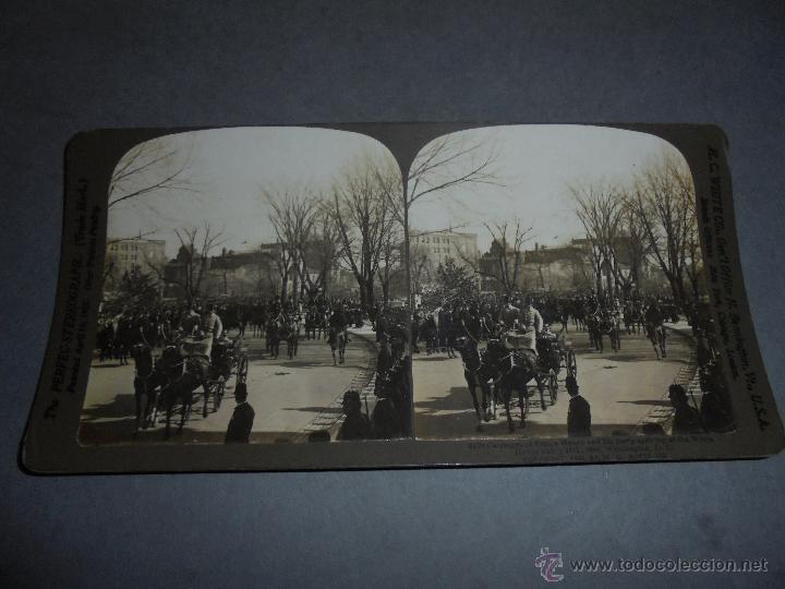 Fotograf&iacute;a antigua: ESTEREOSC&Oacute;PICA - ESTADOS - UNIDOS 8170 CARRIAGES OF PRINCE HENRY ANDHIS PARTY ARRIVING AT THE WHUIT