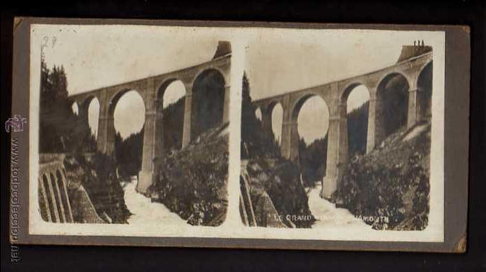 Fotograf&iacute;a antigua: Fotograf&iacute;a estereosc&oacute;pica. Francia. Chamonix