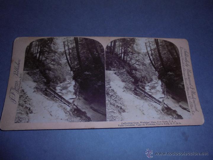 Fotograf&iacute;a antigua: ANTIGUA ESTEREOSCOPICA - VALLE CATEDRAL ,VALLE DE WATKINS ,NUEVA-YORK E.U. DE A. J,F. JARVIS