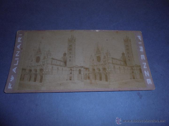 Fotograf&iacute;a antigua: ANTIGUA - ESTEREOSCOPICA - FIRENZE ,Flli. ALINARI 18X9 CM.