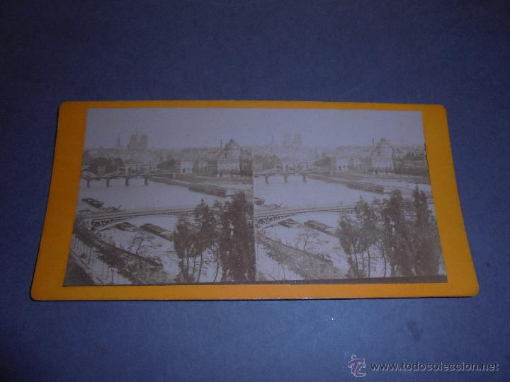 Fotograf&iacute;a antigua: PARIS - ANTIGUA ESTEREOSCOPICA - LA CIT&Eacute;  - 18X9 CM.