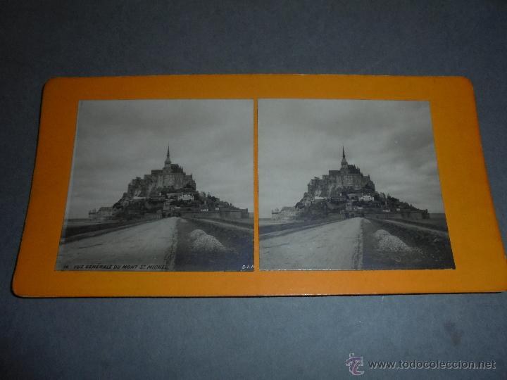 Fotograf&iacute;a antigua: - ANTIGUA ESTEREOSCOPICA - 14 VUE G&Eacute;NERALE DU MONT ST.MICHEL S.I.P.  - 18X9 CM.