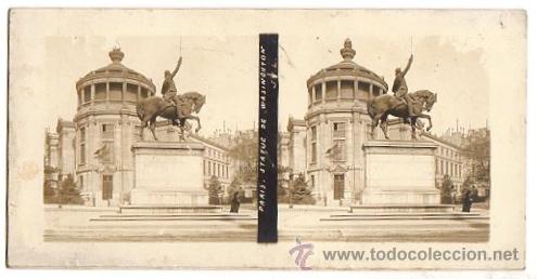 Fotograf&iacute;a antigua: FOTOGRAFIA ESTEREOSCOPICA PARIS. STATUE DE WASINGHTON. S.T.L.