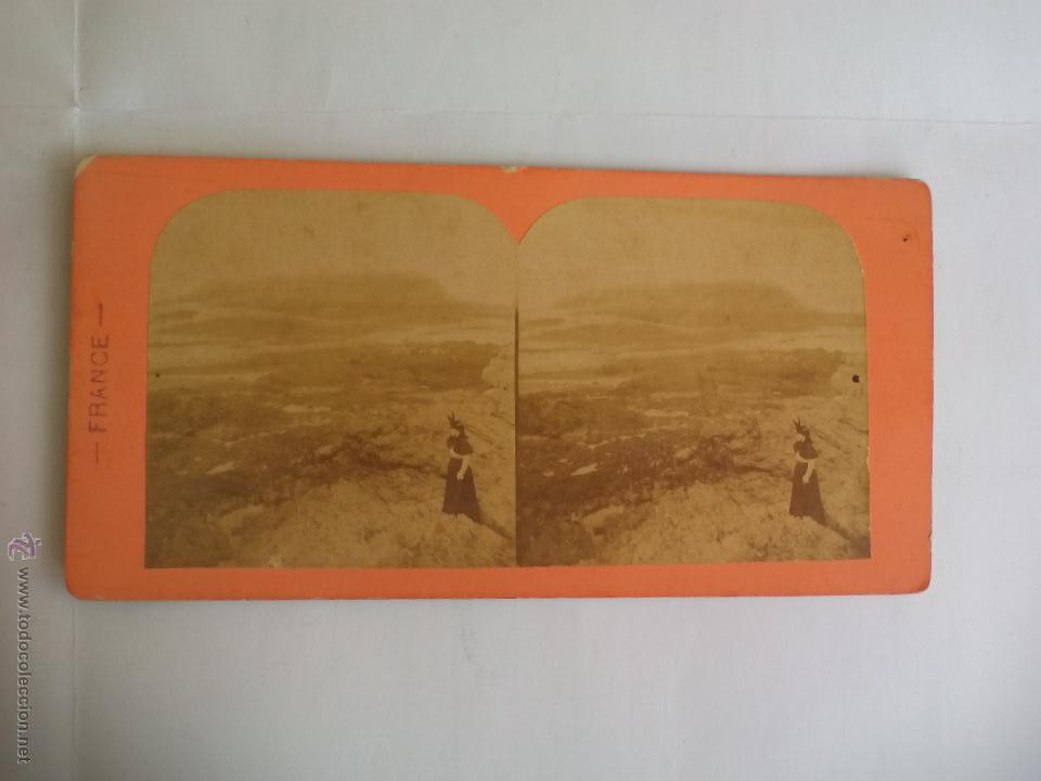 Fotografia antica: Estereoscopica de 1864. Saint Mal&oacute;. Maree basse France. Stereo Stereoscopique. Foto Fotograf&iacute;a